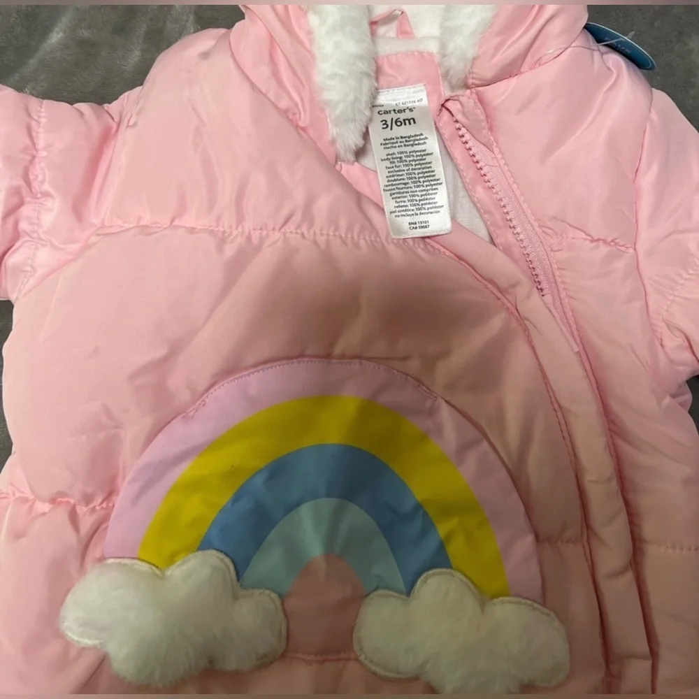 Baby girl Carter's pink pram